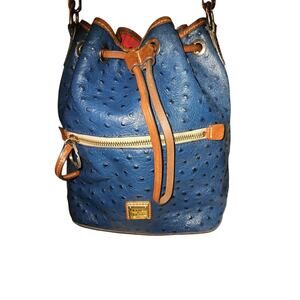 Dooney and Bourke Ostrich Leather Bucket Bag